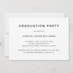 Minimalist Photo Collage Guy Graduation Party Invitation
