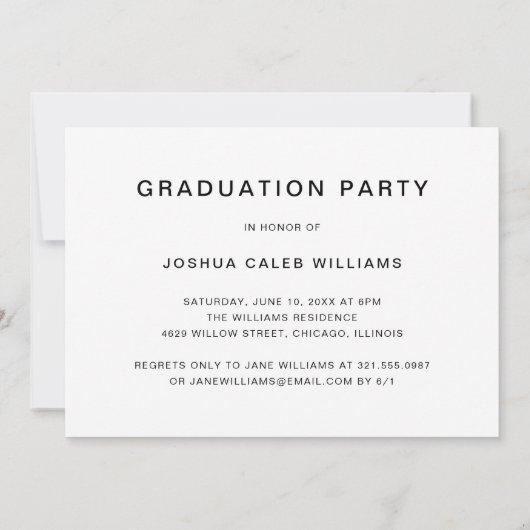 Minimalist Photo Collage Guy Graduation Party Invitation