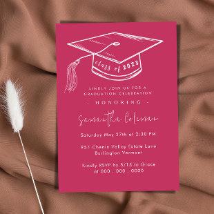 Minimalist Simple Script | Modern Graduation Party Invitation