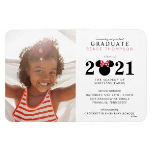 Minnie Mouse Red & Black Preschool Graduation Magnet
