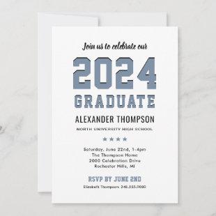 Modern 2024 Graduate Slate Graduation Party Invitation