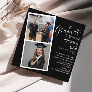 Modern 2 Photo Strip | Graduation Party Announcement