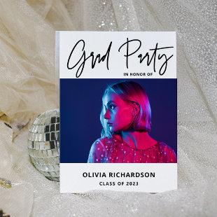Modern and Bold | Photo Class of 2023 Grad Party Invitation