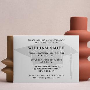 Modern And Simple Graduation Party Invitation
