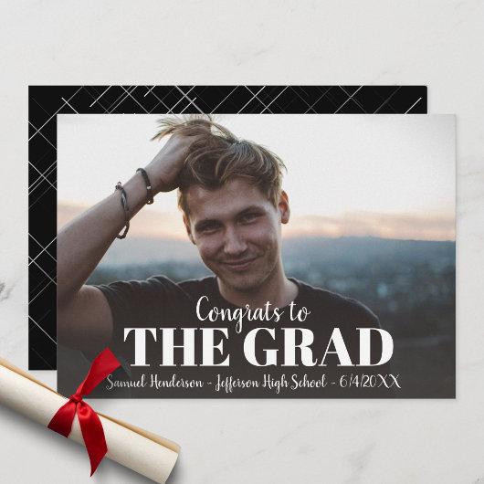 Modern Bold Grad Photo Graduation Party Invite