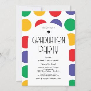 Modern Bold Retro 70s Graduation Invitation