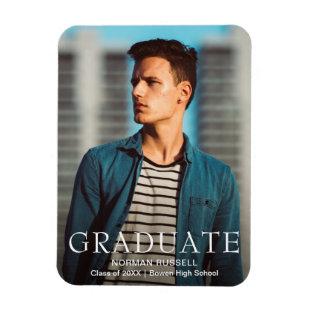 Modern Bold Simple Photo Graduation Magnet