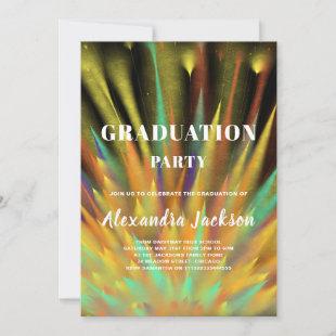 Modern Bright Colors Graduation Party Invitation