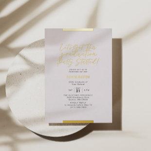 Modern Calligraphy Graduation Gold  Foil Invitation
