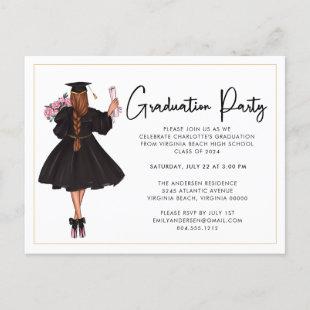 Modern Casual Script Graduation Party Invitation Postcard