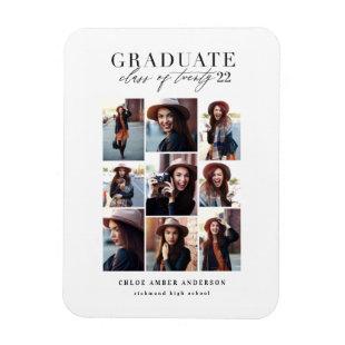 Modern class of 2019 photo graduation announcement magnet