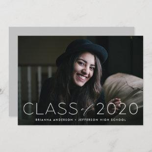 Modern Class of 2020 Photo Graduation Party Invitation