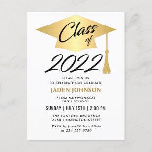Modern class of 2022 Graduation Party Invitation Postcard