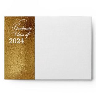 Modern Class of 2023 Gold Graduation Envelope