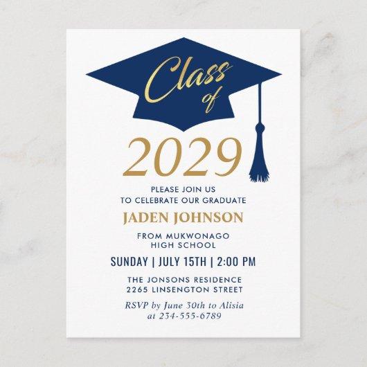 Modern class of 2023 Graduation Party Invitation Postcard