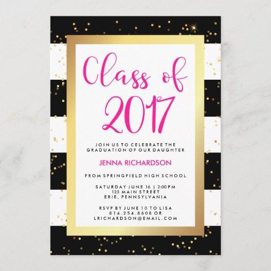 Modern Confetti | Class of 2017 Graduation Party Invitation