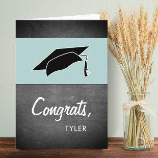 Modern Congrats Chalkboard Graduation Card