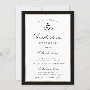 modern DO graduation ceremony invitation