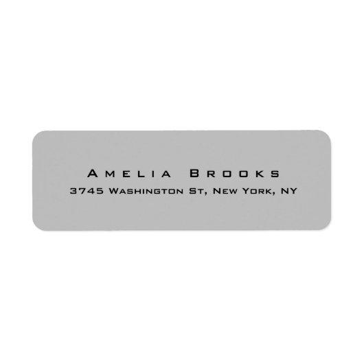 Modern Elegant Custom Unique Silver Grey Minimal Label
