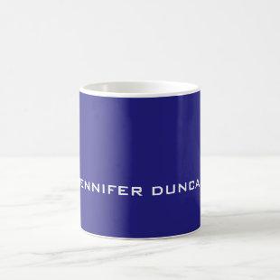 Modern Elegant Cute Unique Deep Blue Colored Coffee Mug