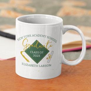 Modern Elegant Senior Green Themed Coffee Mug