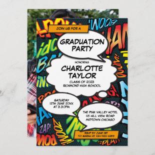 Modern Fun Graduation Party Class of 2022 Photo Invitation