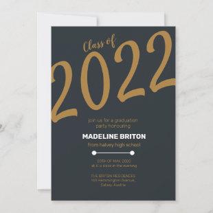 Modern garduation invitation class of 2022