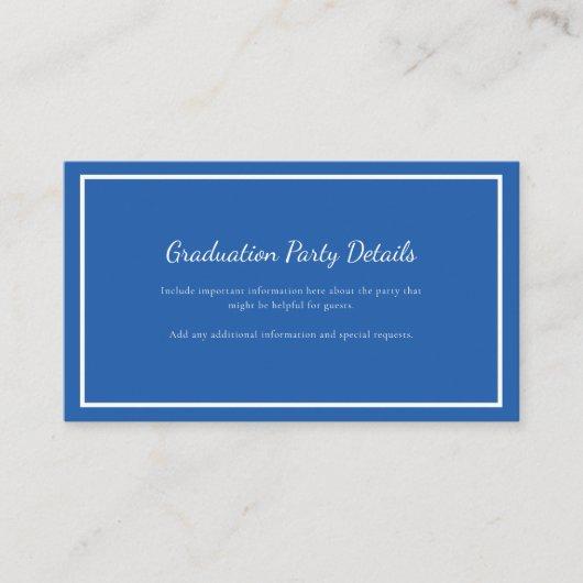 Modern Geometric Blue Graduation 2024 Party Enclosure Card