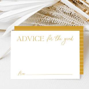 Modern Gold Advice for the Graduate Graduation Enclosure Card