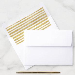 Modern Gold and White Envelope Inserts