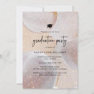 Modern Gold Graduation Party Invitation