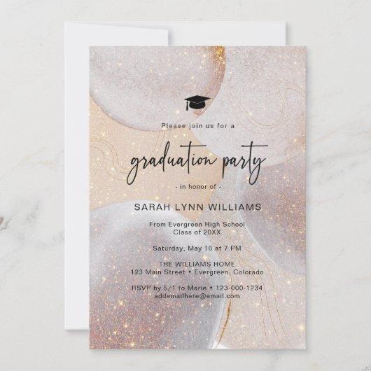 Modern Gold Graduation Party Invitation