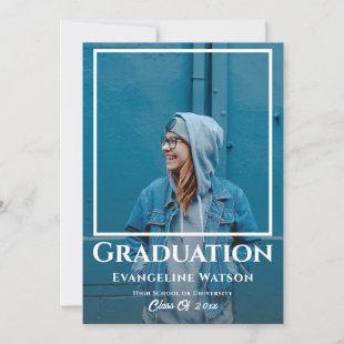 Modern Gold Script Overlay | Photo Graduation Announcement