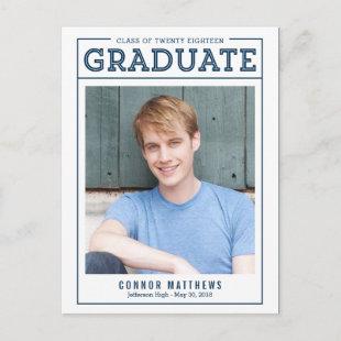Modern Grad Graduation Postcard