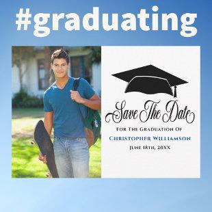 Modern Grad Photo Graduation  Save The Date