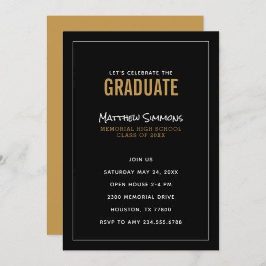 Modern Graduate Graduation Party Invitation