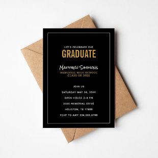 Modern Graduate Graduation Party Invitation