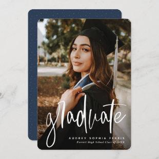 Modern graduate photo graduation announcement