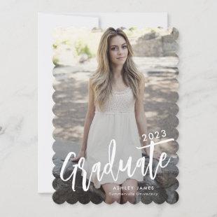 Modern Graduate Script 2 Photo Graduation Card