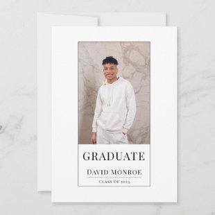Modern Graduate Simple Photo Graduation Invitation