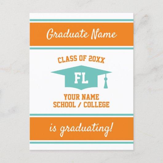 Modern graduation announcement cards for senior