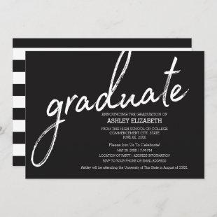 Modern Graduation Announcement with Bold Stripes