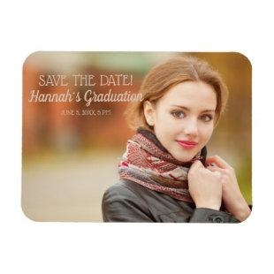Modern Graduation Ceremony Save the Date Photo Magnet