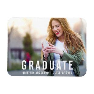Modern Graduation | Graduate Photo Announcement Magnet