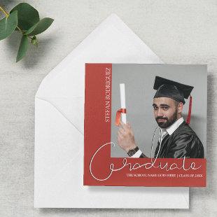 Modern Graduation Photo Announcement