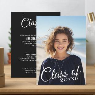 Modern Graduation Photo Announcement and Party
