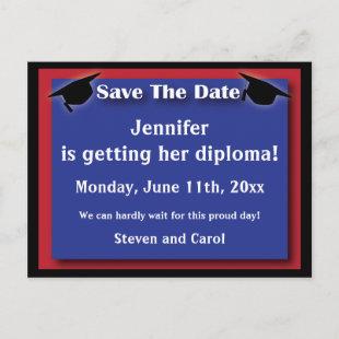 Modern Graduation Save The Date Card