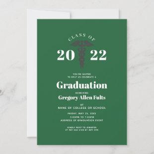 Modern Green Nurse High School Graduation Invitation