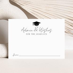 Modern Handwritten Black Script Graduation Advice Enclosure Card
