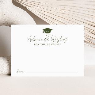 Modern Handwritten Green Script Graduation Advice Enclosure Card